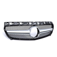 per Mercedes A W176 12-15 Griglia Anteriore Nero Argento Look AMG
