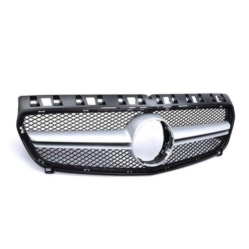 per Mercedes A W176 12-15 Griglia Anteriore Nero Argento Look AMG