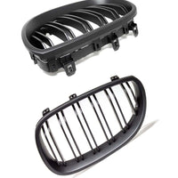 per Serie 5 E60 E61 2003-2010 Griglia M Look Nero Opaco