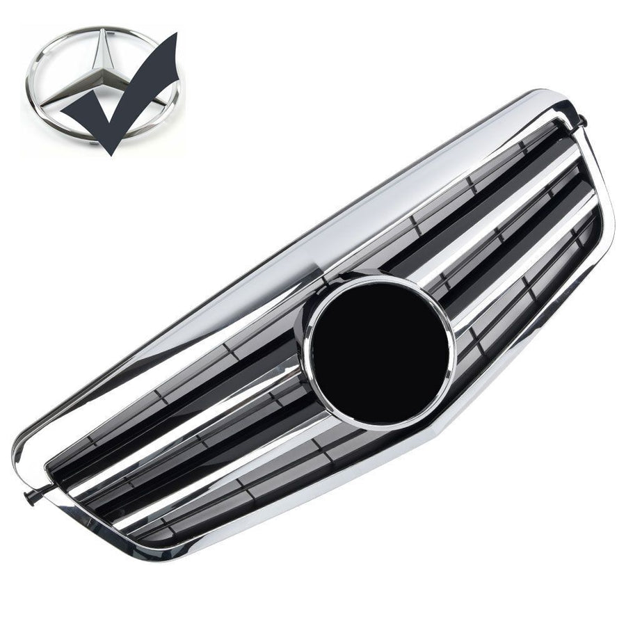 Griglia sportiva per Mercedes W212 S212 E FINO AL 2013 cromata nera AMG LOOK