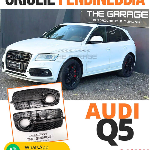 Griglie FENDINEBBIA Look RS per AUDI Q5 SUV, 8R Restyle 2012-2016 - TOTAL BLACK
