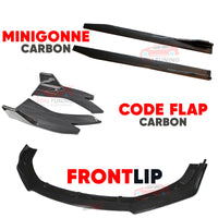 KIT-TUNING Sotto paraurti + Minigonne Carbon + Flaps VW Golf MK 6 7 8 GTI R POLO