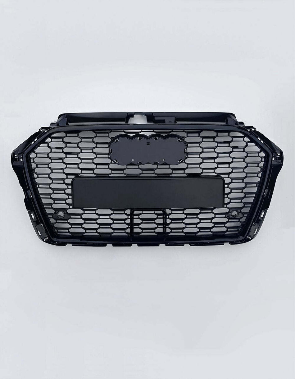 per AUDI A3 8V 2016-2020 Griglia Anteriore RS3 Look Nero Lucido