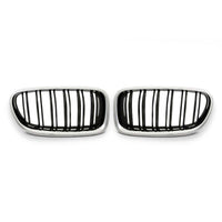 per Serie 5 F10 F11 2010-2017 Griglia M Look Nero Cromato