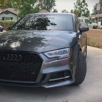 per AUDI A3 8V 2016-2020 Griglia RS Look a Nido D'ape Nero PDC
