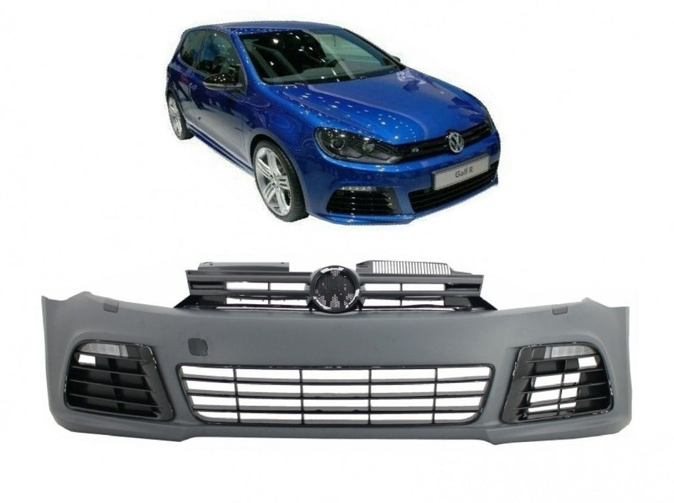 PARAURTI Anteriore "Upgrade R20" per VW Golf MK6 [2008-2013] Completo GRIGLIA + LUCI Fendinebbia