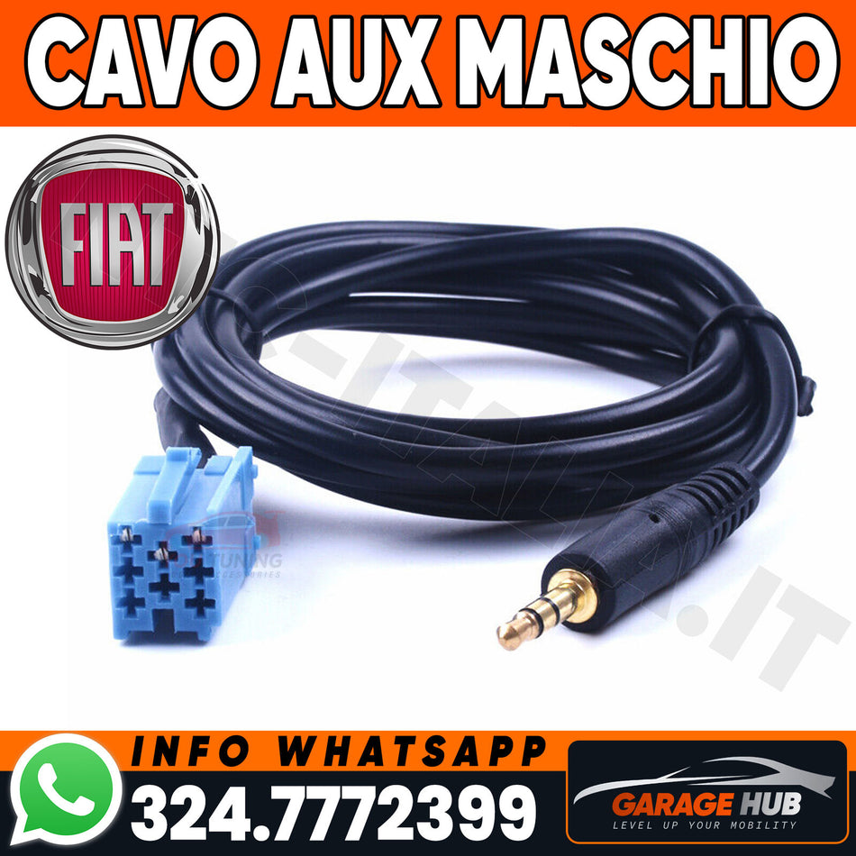CAVO INGRESSO✨AUX KIT RADIO PER FIAT 500 GRANDE PUNTO EVO LANCIA Y MUSA