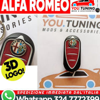 GUSCIO CHIAVE TELECOMANDO 3 TASTI PER ALFA ROMEO,MITO GIULIETTA +LOGO-3D