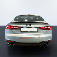 DIFFUSORE *S5 LOOK* per AUDI A5 dal 2021+ S-LINE Restyling NERO LUCIDO ABS