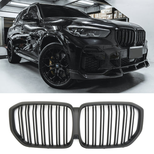 per BMW X5 G05 GRIGLIA DEL RADIATORE DOPPIO PONTE NERO OPACO 2018-2023