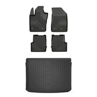 Frogum TPE Tappetini+Portabagagli Set per Fiat 500X dal 2014 TPE set di tappeti