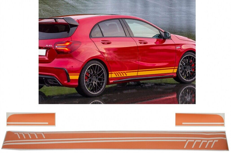 Decalcomanie laterali Adesivo in vinile arancione opaco per Mercedes C238 Coupe