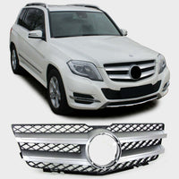 per Mercedes GLK X204 2008-2012 Griglia Sportiva Nero Argento