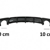 Diffusore spoiler paraurti posteriore doppia uscita per scarico singolo per BMW