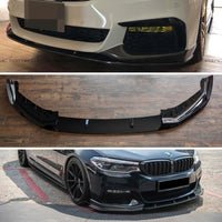 TOP Splitter Lama Spoiler Sotto Paraurti per BMW SERIE 5 G30 M5 LOOK Nero Lucido