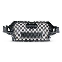 per AUDI Q7 4M 2015-2019 Griglia Anteriore RSQ7 Look Nero Lucido