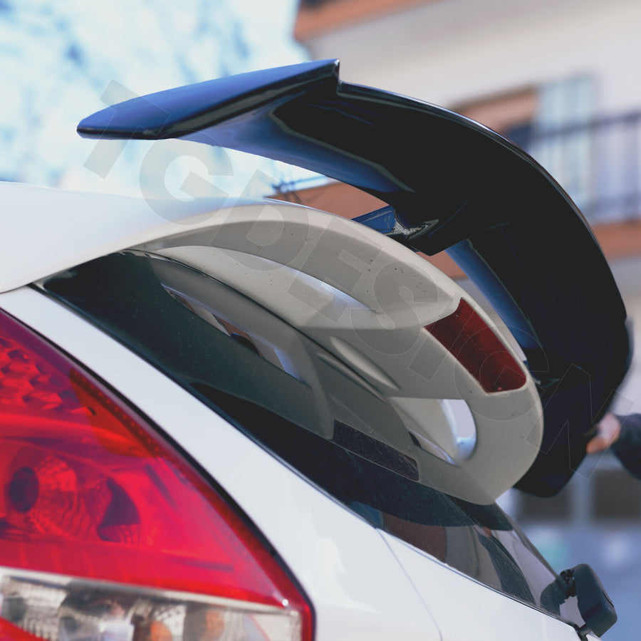 💎Alettone Posteriore Tetto Ford Fiesta VI VII MK6 MK7 Nero in Vetroresina