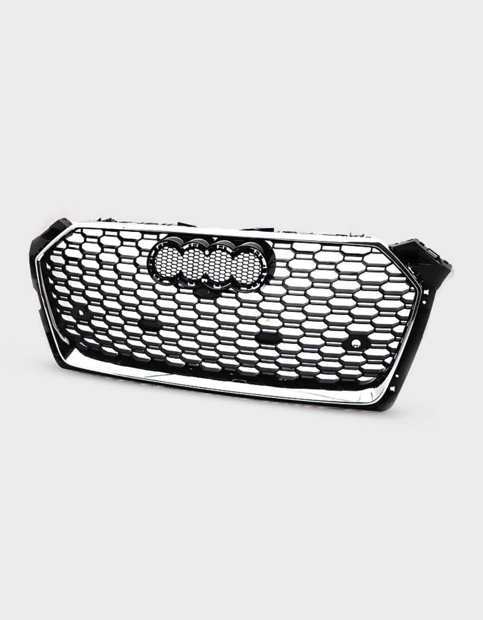 per AUDI A5 F5 2016-2019 Griglia Radiatore RS5 Look Nero Cromato