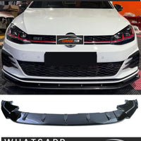 SPLITTER LAMA ANTERIORE  per ->  GOLF  7 7.5  - G T D / G T I Nero Lucido