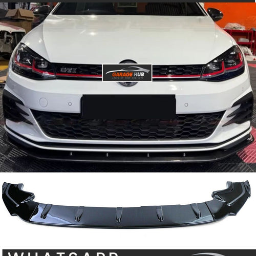 SPLITTER LAMA ANTERIORE  per ->  GOLF  7 7.5  - G T D / G T I Nero Lucido