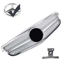 Griglia sportiva per Mercedes W204 S204 C argento cromato C63 AMG LOOK