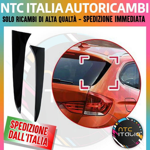 KIT 2⭐PEZZI SPOILER Posteriore Lunotto SPORTIVO per BMW X1 E84 09-15 Nero Lucido