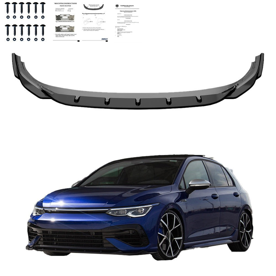 BodyBodykit Anteriore Posteriore lama+diffusore per VW VOLKSWAGEN Golf MK8 R 2020-2024