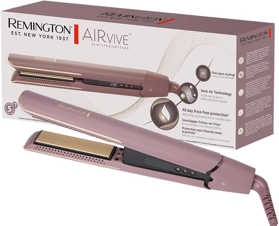 Remington AIRvive Hair Straightener with Ionic Technology, Ceramic Piccolo
