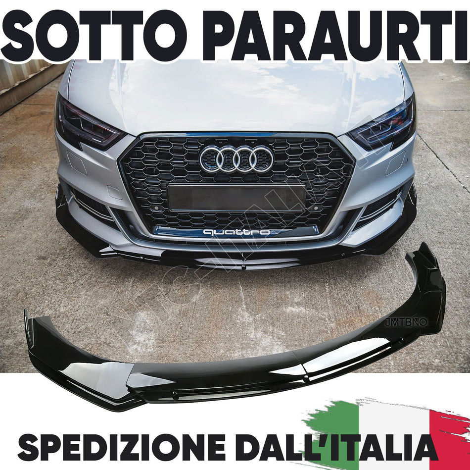 SPOILER FRONTALE LAMA ANTERIORE SOTTO PARAURTI per AUDI A3 A4 RS4 A5 A6 C6 A7 A8 8V 8P