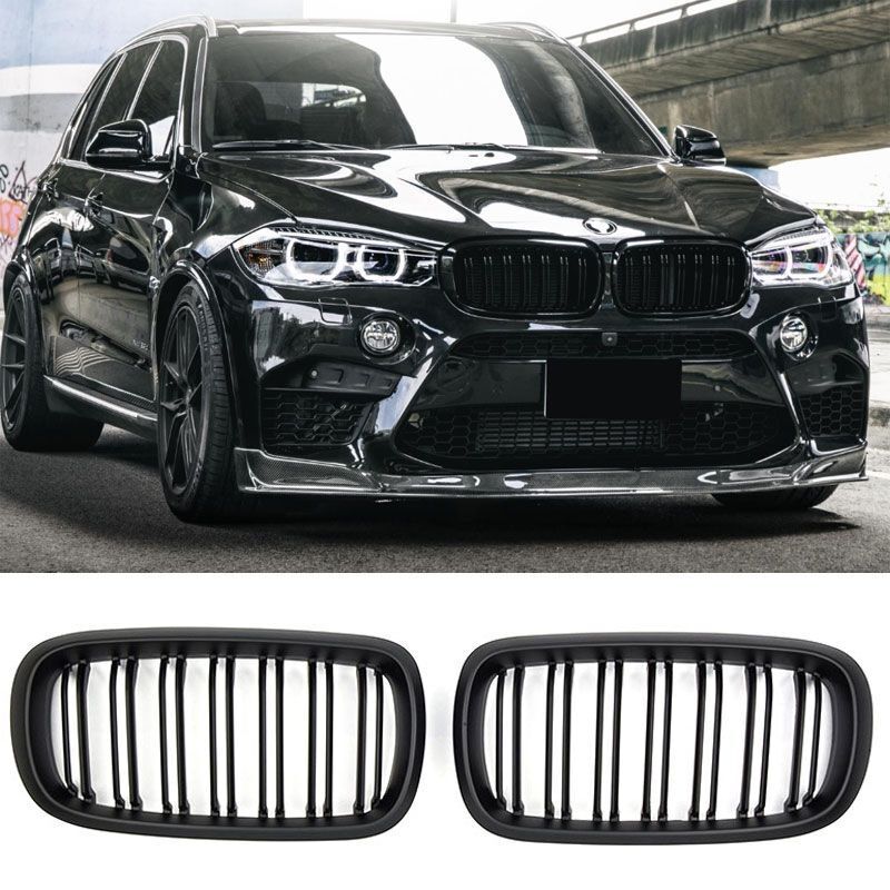 per BMW X5 X6 F15 F16 SPORT GRIGLIA RADIATORE DOPPIO PONTE NERO OPACO