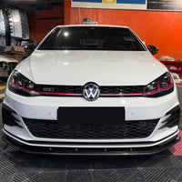 SPLITTER LAMA ANTERIORE  per ->  GOLF  7 7.5  - G T D / G T I Nero Lucido