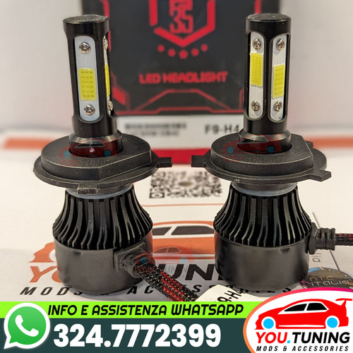 Kit 2✖️Lampadine LED FARI H4 durata oltre 50.000 ore -> 12000 LM EXTRA LUMINOSE
