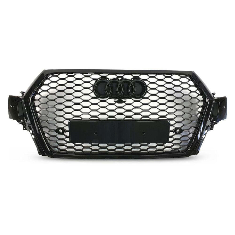 per AUDI Q7 4M 2015-2019 Griglia Anteriore RSQ7 Look Nero Lucido