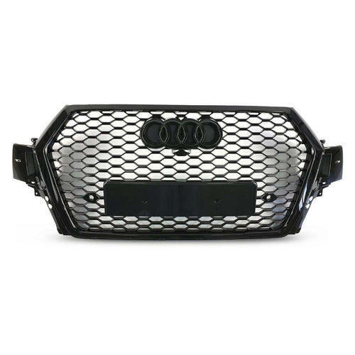 per AUDI Q7 4M 2015-2019 Griglia Anteriore RSQ7 Look Nero Lucido