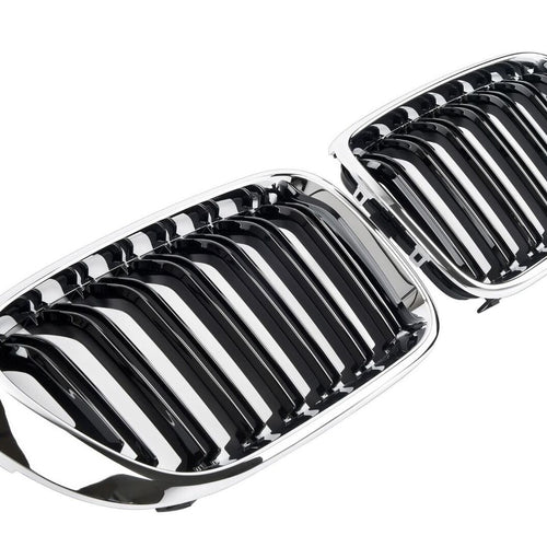 A per X3 X4 F25 F26 GRIGLIA ANTERIORE DOPPIA STRISCIA CROMATA NERA