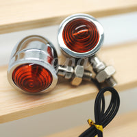 KIT Luci Tonde CROMATE Frecce per Moto Honda Suzuki Honda Yamaha Kawasaki
