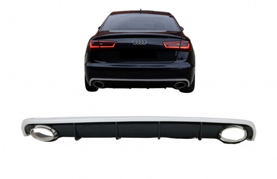 Diffusore per paraurti posteriore per Audi A6 C7 4G Limousine Avant (2010-2014)