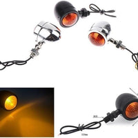 KIT Luci Tonde CROMATE Frecce per Moto Honda Suzuki Honda Yamaha Kawasaki
