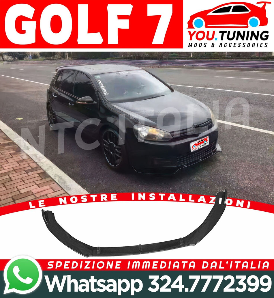Race-Look per VW Golf MK7 TDI TSI Spoiler ABS Labbro SOTTO PARAURTI