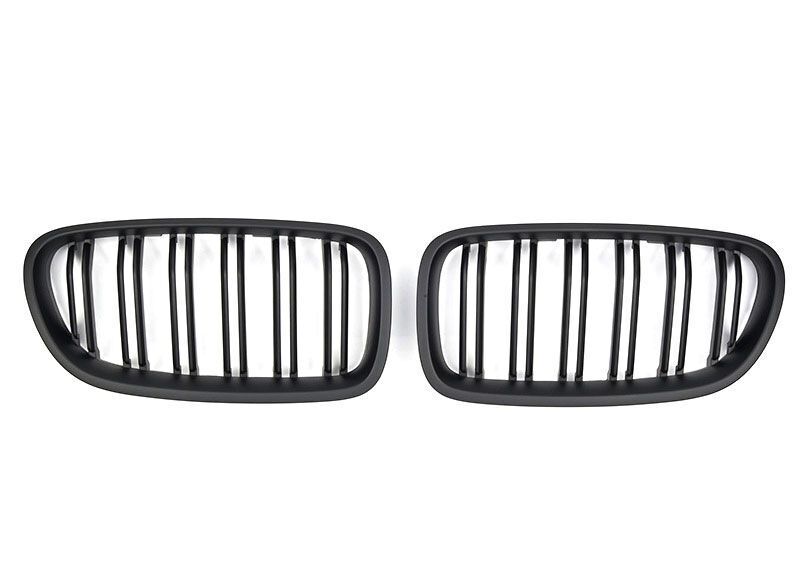 per BMW SERIE 5 F10 F11 GRIGLIA DEL RADIATORE DOPPIA STRISCIA NERO OPACO