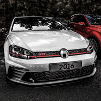 Griglia anteriore per VW GOLF 7 12-17 Mascherina GT NIDO D' APE Nero / Rosso