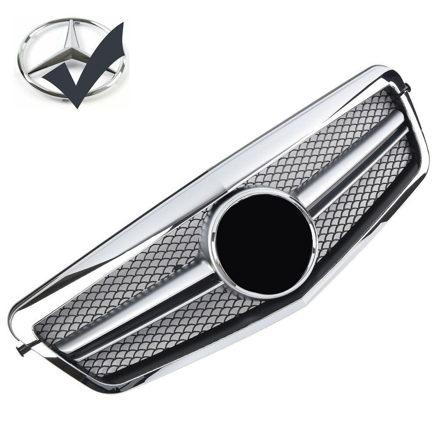 Griglia sportiva per Mercedes W212 S212 E FINO AL 2013 cromata AMG LOOK