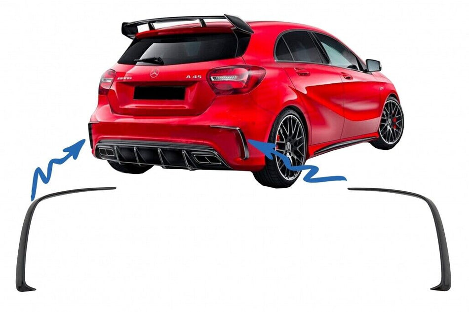 Alette divisori paraurti posteriore per Mercedes Classe A W176 (2012-2018) A45 A