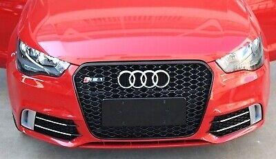 Griglie laterali Coperture fendinebbia per Audi A1 8X (2010-2015) RS1 Design Ner