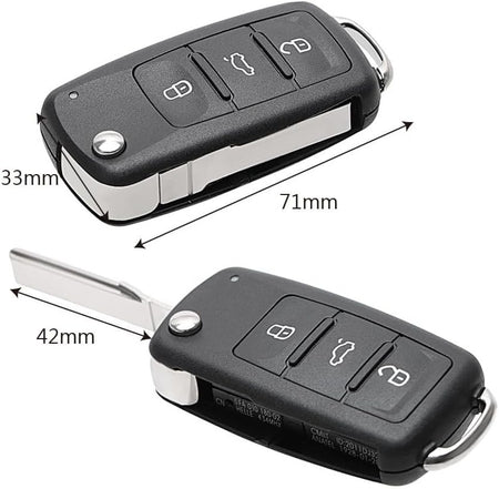 TELECOMANDO GUSCIO CHIAVE compatibile per VW GOLF 6, VI Polo 6R Passat B7 CC – vista 14
