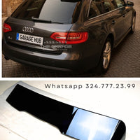 Spoiler Tetto RS4 Design per AUDI A4 B8 Avant *2008-2015* Alettone Nero Lucido
