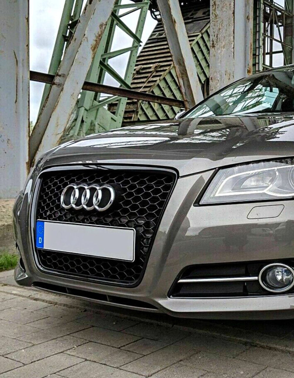per AUDI A3 8P 8PA 2008-2012 Griglia RS3 Nero a Nido D'ape PDC