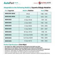 Bussole guida serratura porta 4 pezzi Mercedes CLK W208 W209