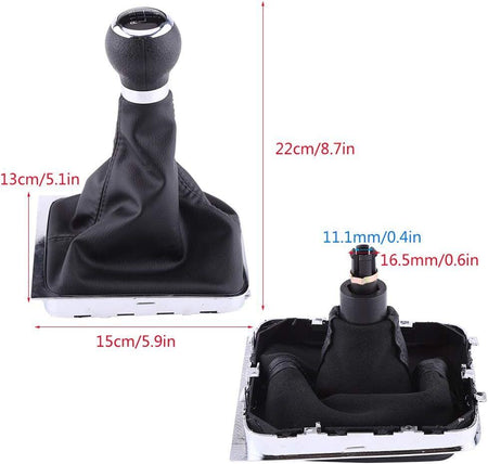 Pomello Manopola cuffia Ghetta 6 Marce Cambio per AUDI A4 VW Passat B6-B7 – vista 3