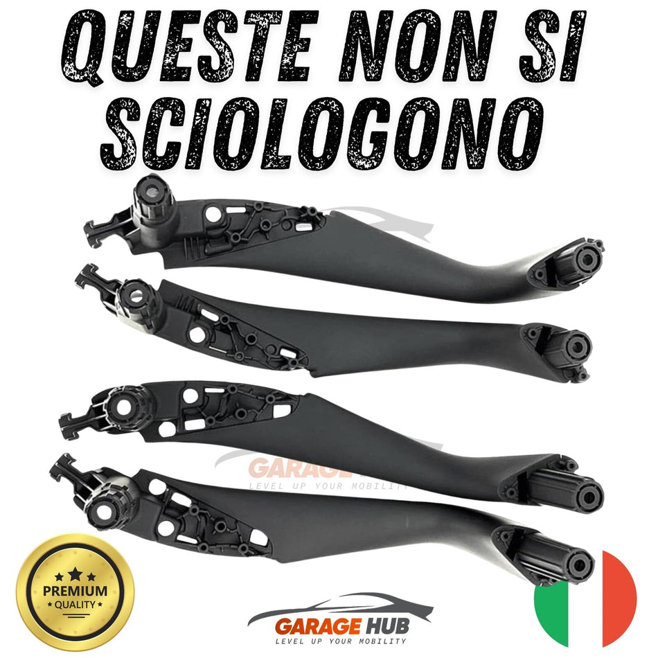 SET Maniglie NERE Interne ANT/POST->SINISTRA+ DESTRA->BMW Serie 5 G30 G31 F90 M5